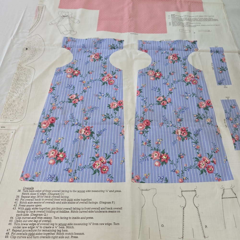VIP Screened Print Cut & Sew "Once Upon A Time" Carrots Cottontail Pattern RRCP - Picture 3 of 8